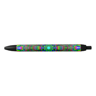 Stylo Noir Texture psychédélique