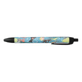 Stylo Noir Texture tropicale avec des toucans et des colibris (Bas)