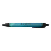 Stylo Noir texture turquoise en verre (Bas)