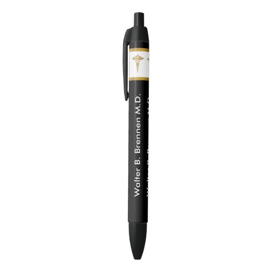 Stylo Noir Thème Médicale promotionnel (Haut (Vertical))