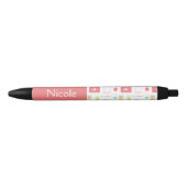 Stylo Noir Thème rose d'infirmière (Devant)