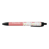 Stylo Noir Thème rose d'infirmière (Bas)