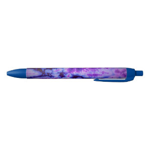 Stylo Noir Tie teinture teintes de pourpre et bleu