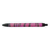 Stylo Noir Tiger rose chaud et noir (Devant)