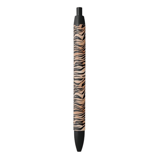 Stylo Noir Tigre orange noir (devant Vertical)