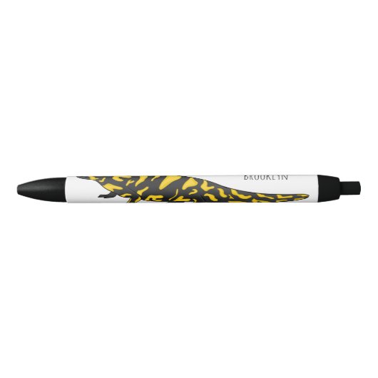 Stylo Noir Tigre salamandre (Devant)