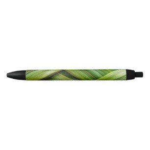 Stylo Noir Tissu de bambou vert frais