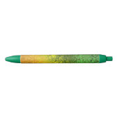 Stylo Noir Tons automne Jaune et Vert brillant (Devant)