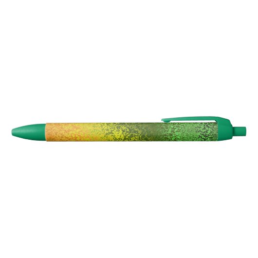 Stylo Noir Tons automne Jaune et Vert brillant (Haut)