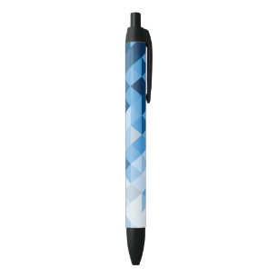 Stylo Noir Tons bleus Formes géométriques