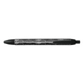 Stylo Noir Tons de gris floral (Dos)