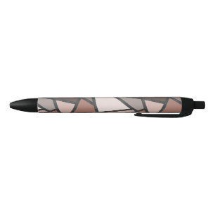 Stylo Noir Tons de motif en vitrail marron
