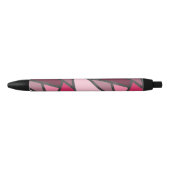 Stylo Noir Tons de motif en vitrail rose (Devant)