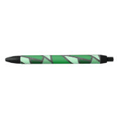Stylo Noir Tons de motif en vitrail vert (Devant)