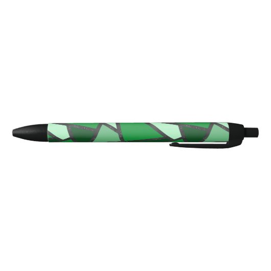 Stylo Noir Tons de motif en vitrail vert (Bas)