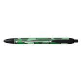 Stylo Noir Tons de motif en vitrail vert (Dos)