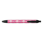 Stylo Noir Toothburshes et motif roses mignons de dents (Dos)