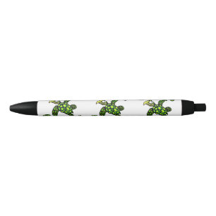 Stylo Noir Tortue de "petit Dave", poisson avec l'attitude