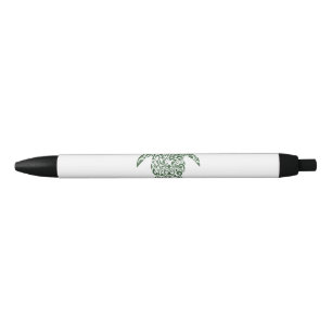 Stylo Noir Tortue tribale de style d'impression typographique