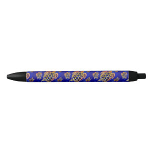 Stylo Noir Tortues de mer batik art africain