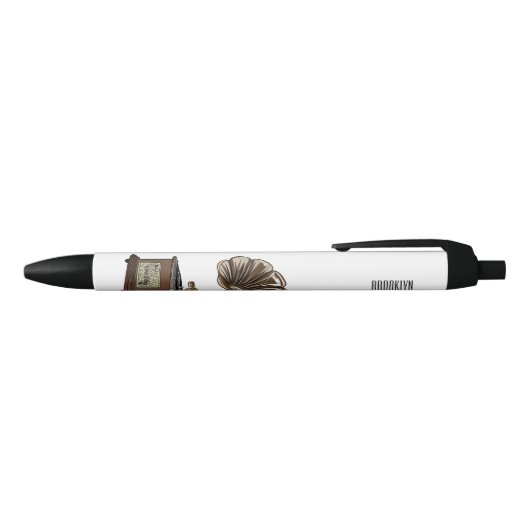 Stylo Noir Tourne-disque dessin animé (Haut)