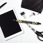 Stylo Noir Tournesol Rustique Pays Vache Imprimer