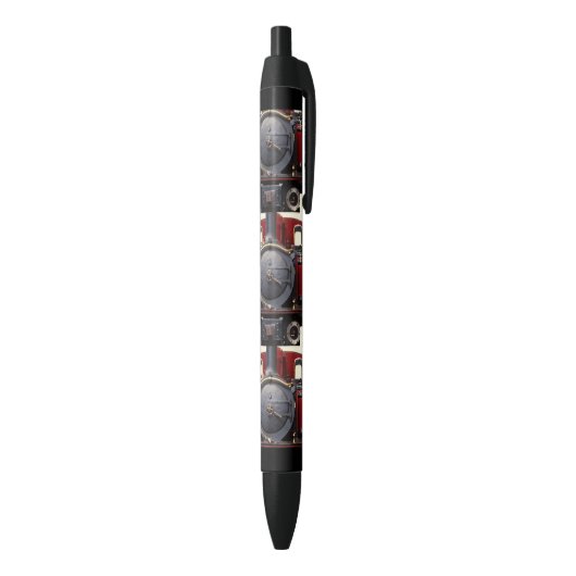 Stylo Noir Train Bleu Et Rouge (Bas (Vertical))