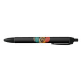 Stylo Noir Tranche de pizza style rétro vintage (Bas)