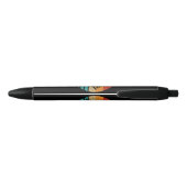 Stylo Noir Tranche de pizza style rétro vintage (Dos)
