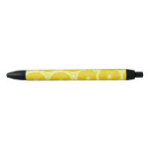 Stylo Noir Tranches de citron d'agrume d'été (Devant)