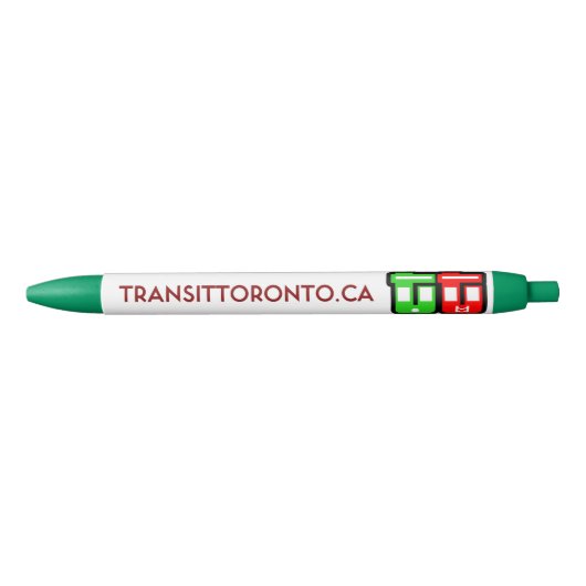 Stylo Noir Transit Toronto Retractable Pen - Green (Devant)