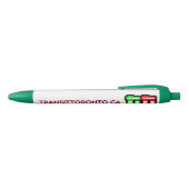 Stylo Noir Transit Toronto Retractable Pen - Green (Haut)