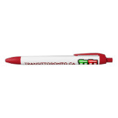 Stylo Noir Transit Toronto Retractable Pen - Red (Haut)