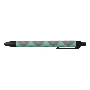 Stylo Noir Treble Clef Quatrefoil Motif
