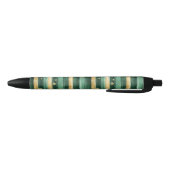 Stylo Noir Trèfle Vert Or St. Patrick's Day Rayures (Bas)
