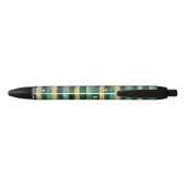 Stylo Noir Trèfle Vert Or St. Patrick's Day Rayures (Dos)