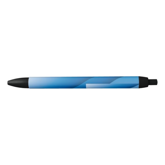 Stylo Noir Triangles bleus tournant (Devant)