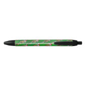 Stylo Noir Tricératops vert Noël (Dos)