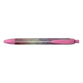 Stylo Noir Tricot rose monogramme (Dos)