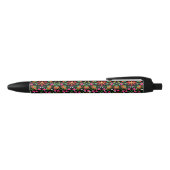 Stylo Noir Trivet floral gras Boho (Haut)