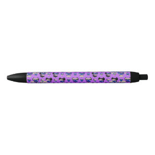 Stylo Noir Tulipe de Flamme Céleste Contenue