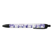 Stylo Noir Tulipes et Lavande, Floral (Bas)