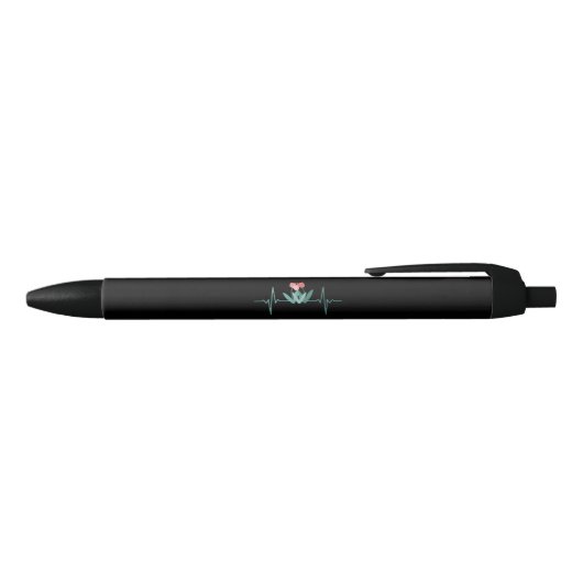 Stylo Noir Tulipes rouges (Haut)