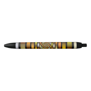Stylo Noir Tunnel lumineux coloré Trippy Fractal Graphisme