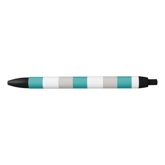 Stylo Noir Turquoise, Argile et Blancs (Devant)