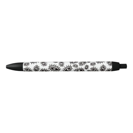 Stylo Noir Twily yeux blanc (Devant)
