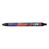 Stylo Noir Twirls colorés Abstraits / (Devant)