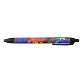 Stylo Noir Twirls colorés Abstraits / (Bas)