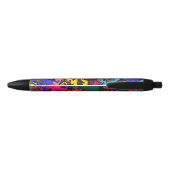 Stylo Noir Twirls colorés Abstraits / (Dos)