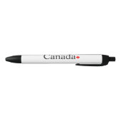 Stylo Noir Typographie canadienne avec texte personnalisé en  (Bas)